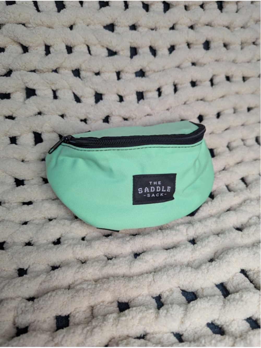 NEW The Saddle Sack Pro Saddle Bag 2 Pocket Mint Green Trail Riding Horse Pouch